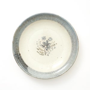 伊賀石本 花絵皿 七寸半 野の束 0526