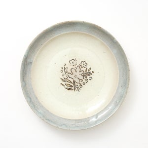 伊賀石本 花絵皿 七寸半 野の束 0527