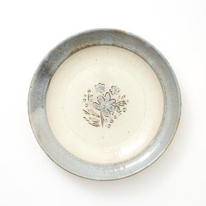 伊賀石本 花絵皿 七寸半 野の束 0530