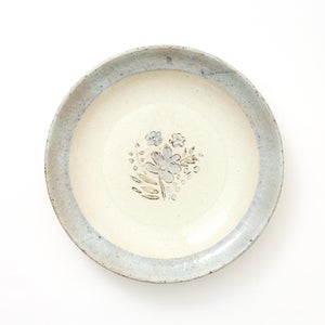 伊賀石本 花絵皿 七寸半 野の束 0535