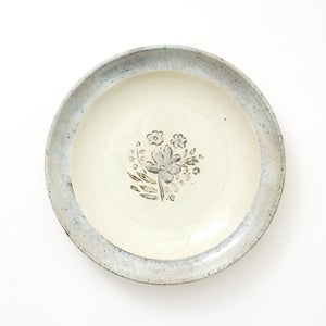 伊賀石本 花絵皿 七寸半 野の束 0539