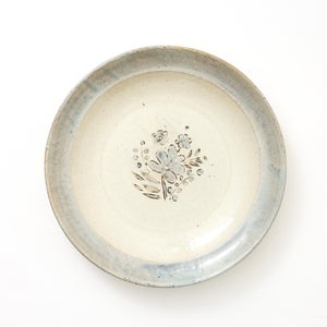 伊賀石本 花絵皿 七寸半 野の束 0540