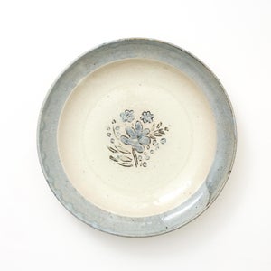 伊賀石本 花絵皿 七寸半 野の束 0543