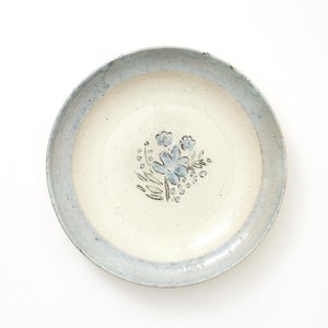 伊賀石本 花絵皿 七寸半 野の束 0545