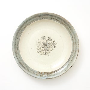 伊賀石本 花絵皿 七寸半 野の束 0549