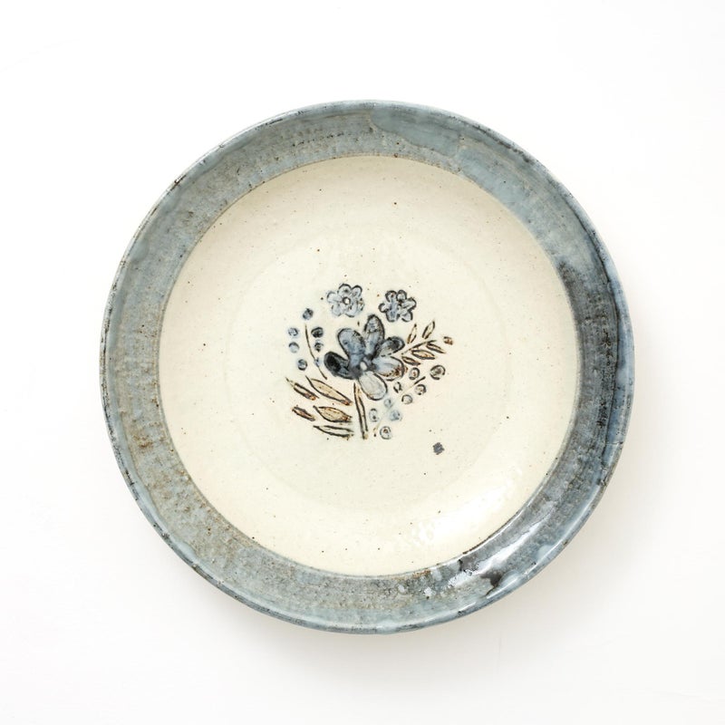 観月焼　皿 九谷焼 光月窯 山水図 扇皿 扇子皿 銘々皿 小皿 横幅17cm - メルカリ
