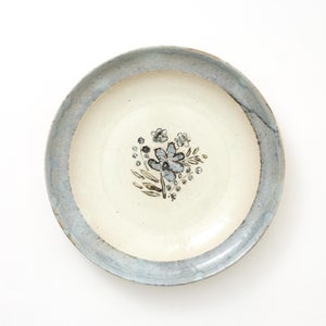 伊賀石本 花絵皿 七寸半 野の束 0557
