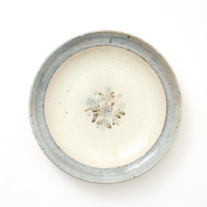 伊賀石本 花絵皿 七寸半 菜の束 0493