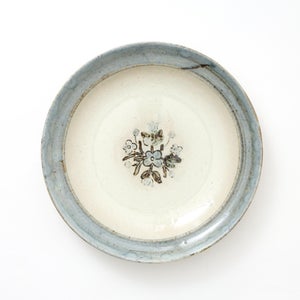 伊賀石本 花絵皿 七寸半 菜の束 0500