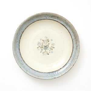 伊賀石本 花絵皿 七寸半 菜の束 0508