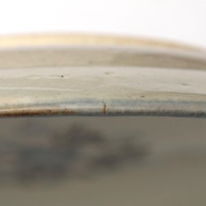 伊賀石本 花絵皿 七寸半 菜の束 0403