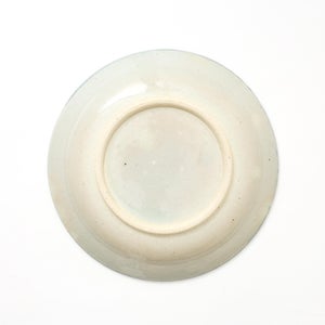 伊賀石本 花絵皿 七寸半 菜の束 0494