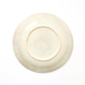 伊賀石本 花絵皿 七寸半 菜の束 0508