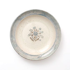 伊賀石本 花絵皿 七寸半 秋の束 0307