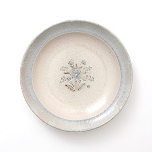 伊賀石本 花絵皿 七寸半 秋の束 0311