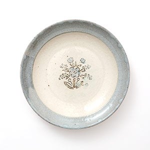 伊賀石本 花絵皿 七寸半 秋の束 0312