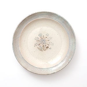 伊賀石本 花絵皿 七寸半 秋の束 0316