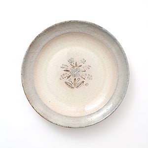 伊賀石本 花絵皿 七寸半 秋の束 0317