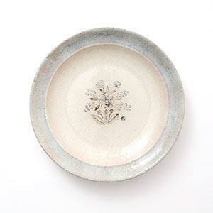 伊賀石本 花絵皿 七寸半 秋の束 0318