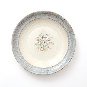 伊賀石本 花絵皿 七寸半 秋の束 0325