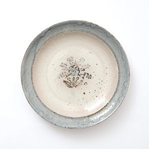 伊賀石本 花絵皿 七寸半 秋の束 0329