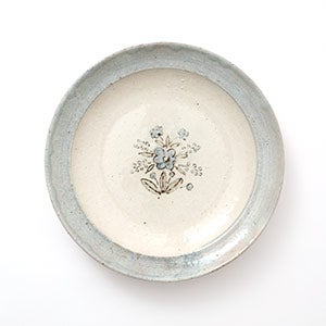 伊賀石本 花絵皿 七寸半 秋の束 0334