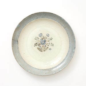 伊賀石本 花絵皿 七寸半 秋の束 0383