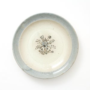 伊賀石本 花絵皿 七寸半 秋の束 0403