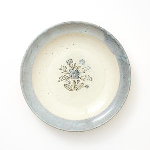 伊賀石本 花絵皿 七寸半 秋の束 0406