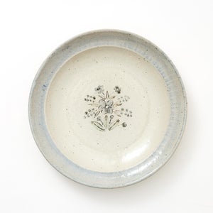 伊賀石本 花絵皿 七寸半 秋の束 0408