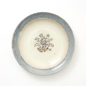 伊賀石本 花絵皿 七寸半 秋の束 0434