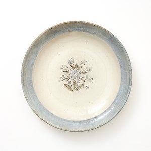 伊賀石本 花絵皿 七寸半 秋の束 0439