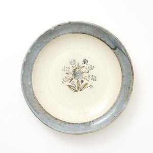 伊賀石本 花絵皿 七寸半 秋の束 0441