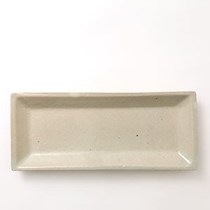 伊賀 長角皿 石灰 0067