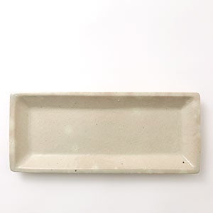 伊賀 長角皿 石灰 0074
