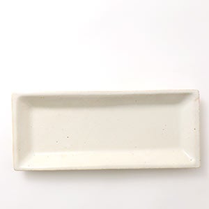 伊賀 長角皿 志野 0059