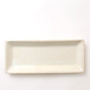 伊賀 長角皿 志野 0072