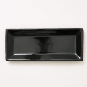 伊賀 長角皿 黒飴 0118