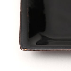 伊賀 長角皿 黒飴 0118