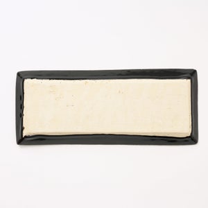 伊賀 長角皿 黒飴 0082