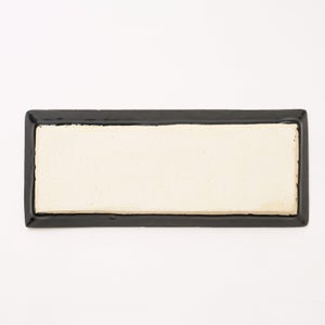 伊賀 長角皿 黒飴 0110