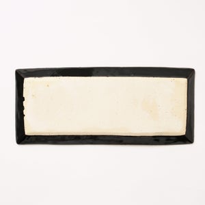 伊賀 長角皿 黒飴 0111