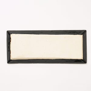 伊賀 長角皿 黒飴 0118