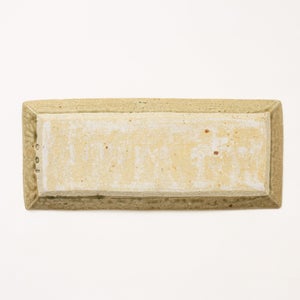 伊賀 長角皿 松灰 0049