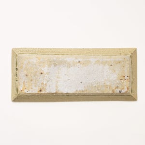 伊賀 長角皿 松灰 0052