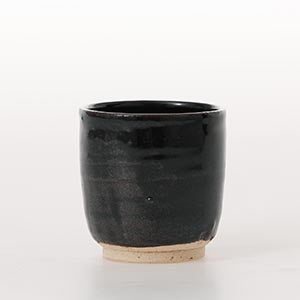 丸湯呑 黒飴 0179