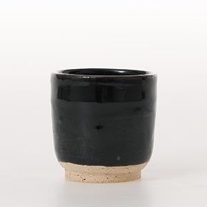 丸湯呑 黒飴 0180