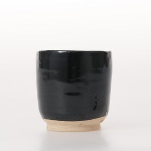 丸湯呑 黒飴 0196