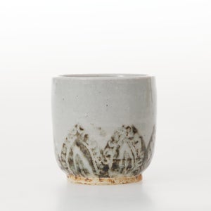 丸湯呑 蓮華紋掻落 0333