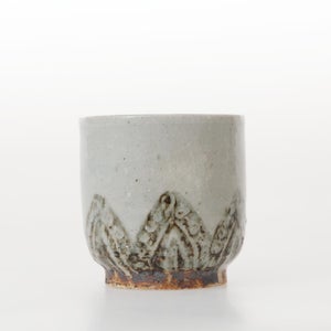 丸湯呑 蓮華紋掻落 0315